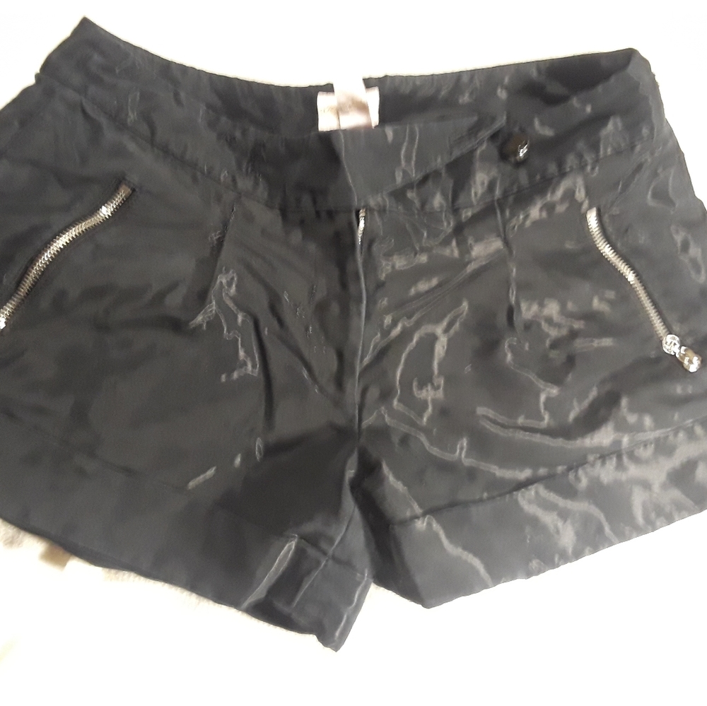 Super cute black shimmery color shorts.